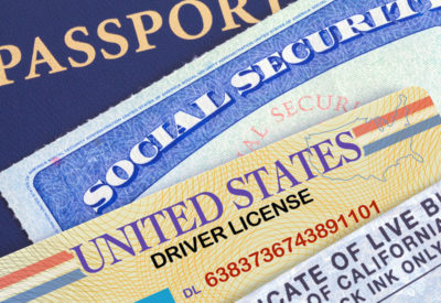 Social Security card, driver’s license, and passport